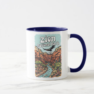 Zion-Nationalpark-Canyon-Klippen-Landschaft Tasse