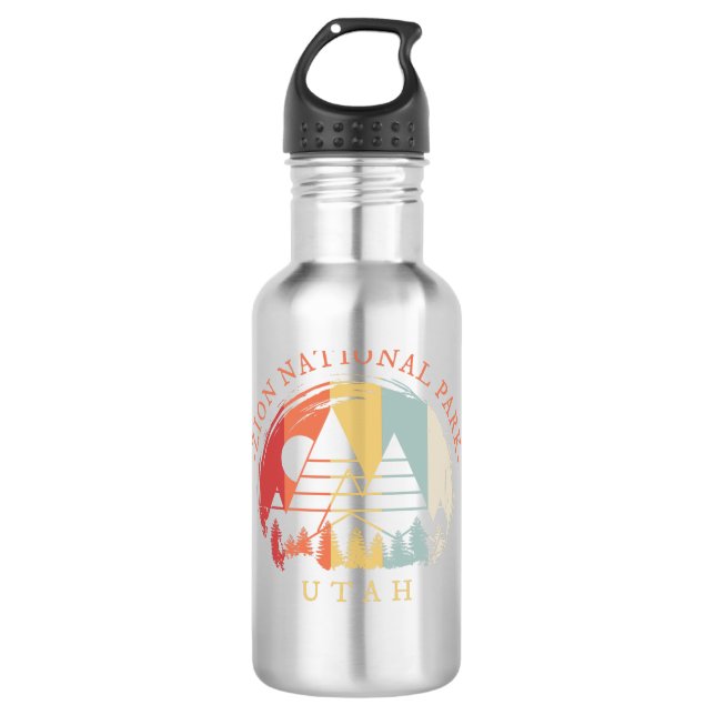 Zion-Nationalpark Edelstahlflasche (Vorderseite)