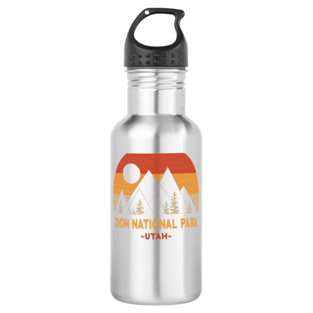 Zion-Nationalpark Edelstahlflasche (Vorderseite)