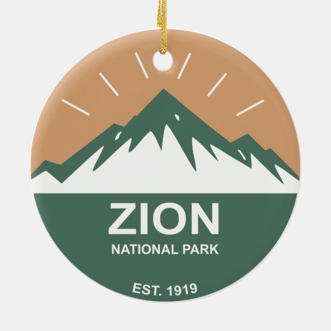 Zion-Nationalpark Keramik Ornament (Hinten)