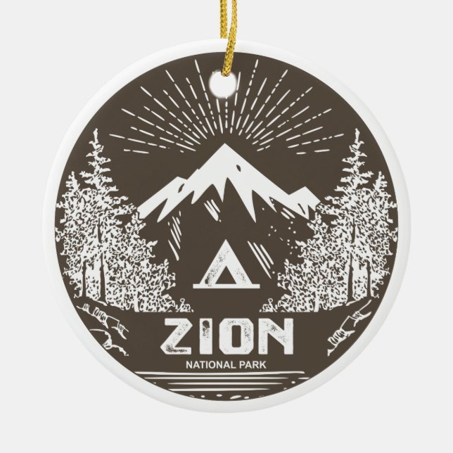 Zion-Nationalpark Keramik Ornament (Vorne)