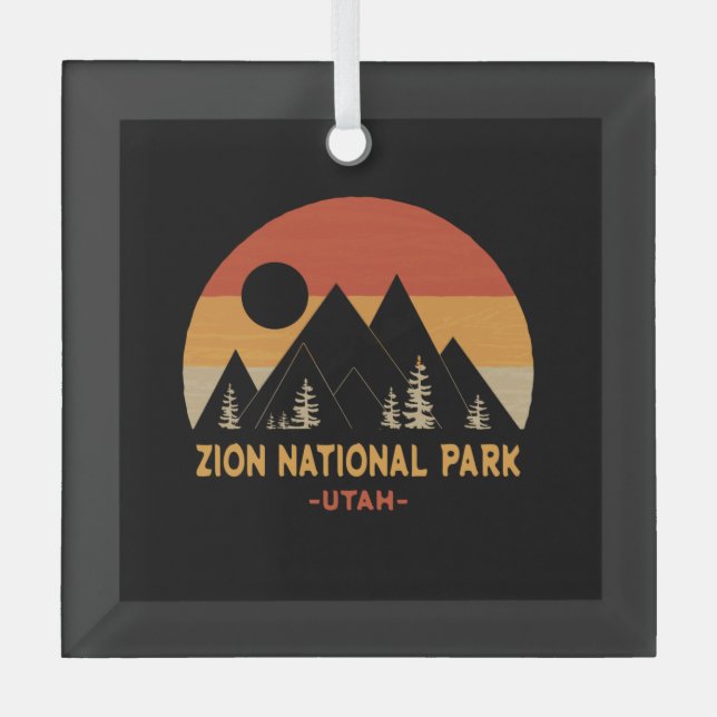 Zion-Nationalpark Ornament Aus Glas (Vorderseite)