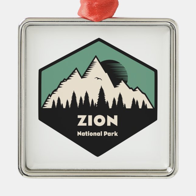 Zion-Nationalpark Ornament Aus Metall (Vorne)