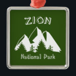 Zion-Nationalpark Ornament Aus Metall<br><div class="desc">Der Nationalpark Zion in Süd-Utah ist einer der schönsten Parks des amerikanischen Systems.</div>