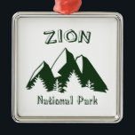 Zion-Nationalpark Ornament Aus Metall<br><div class="desc">Der Nationalpark Zion in Süd-Utah ist einer der schönsten Parks des amerikanischen Systems.</div>