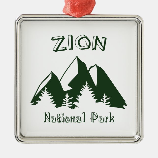 Zion-Nationalpark Ornament Aus Metall (Vorne)