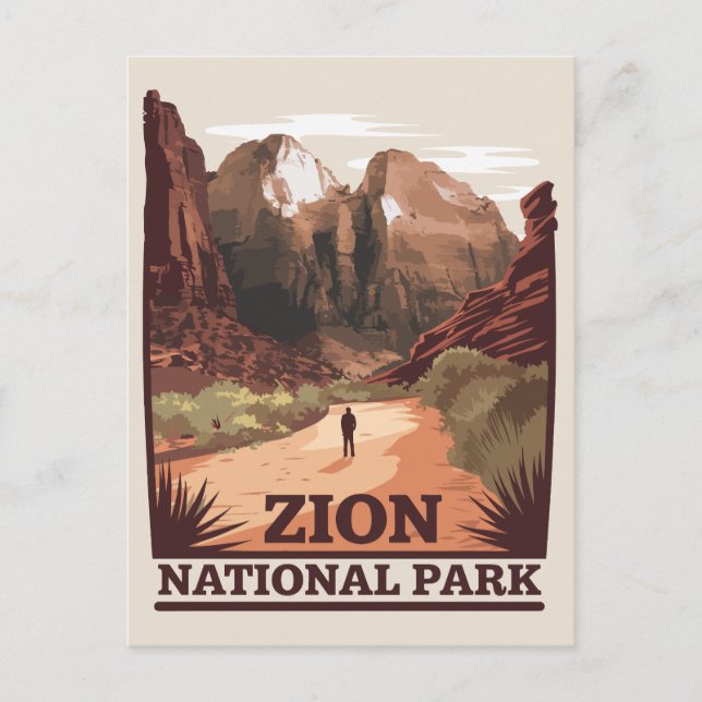 Zion-Nationalpark Postkarte (Vorderseite)