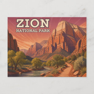 Zion-Nationalpark-Postkarte Postkarte