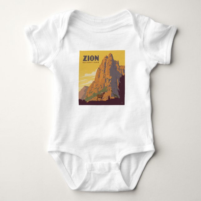 Zion-Nationalpark | Ram Baby Strampler (Vorderseite)