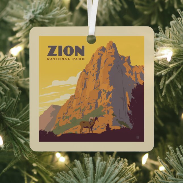 Zion-Nationalpark | Ram Ornament Aus Metall (InSitu)