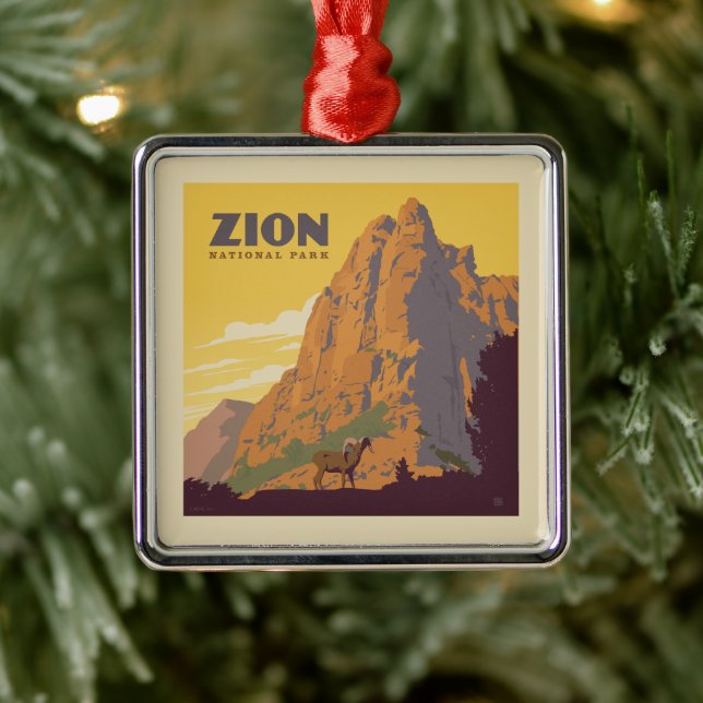 Zion-Nationalpark | Ram Ornament Aus Metall (Baum)