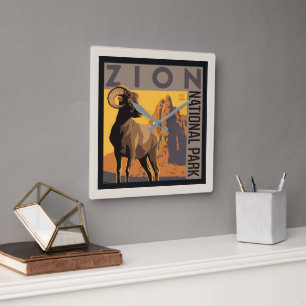 Zion-Nationalpark   Ram Quadratische Wanduhr
