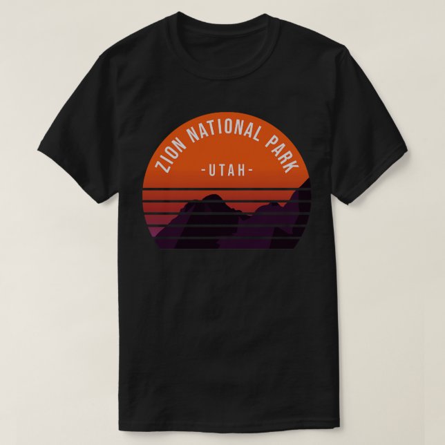 Zion Nationalpark Retro 2 T-Shirt (Design vorne)