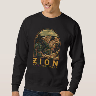 Zion Nationalpark Retro Emblem Sweatshirt