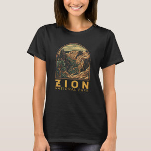 Zion Nationalpark Retro Emblem T-Shirt
