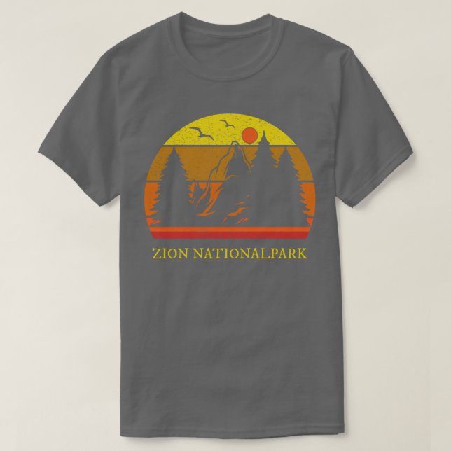Zion Nationalpark Retro Vintag T-Shirt (Design vorne)