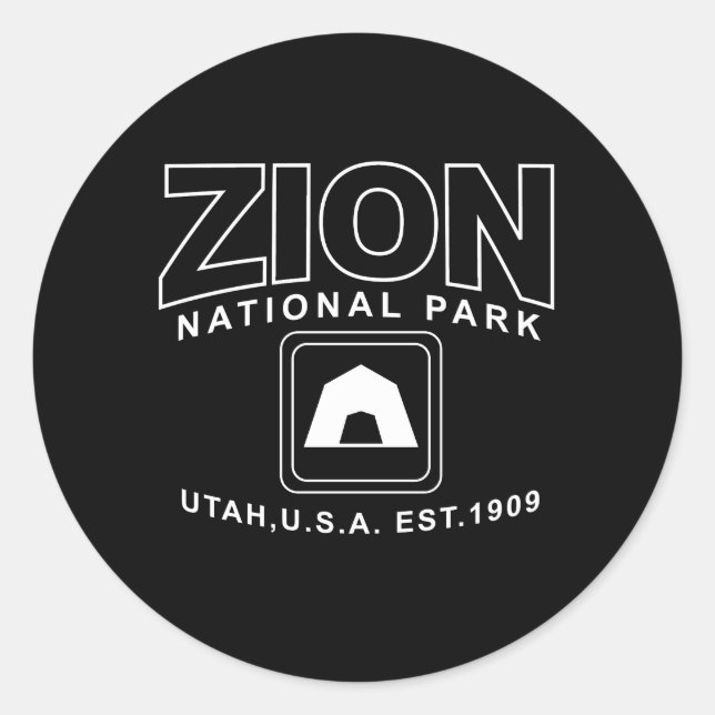 Zion Nationalpark Runder Aufkleber (Vorderseite)