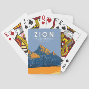 Zion Nationalpark Utah Der Watchman Vintage Spielkarten