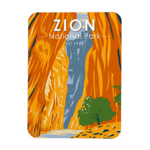Zion Nationalpark Utah Die Pfeile Vintag Magnet