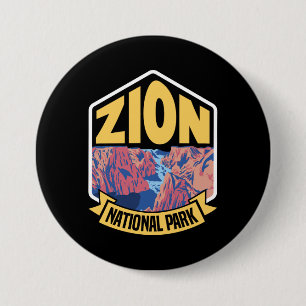 Zion Nationalpark Utah Retro Button