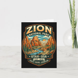 Zion Nationalpark Utah Retro-Canyons Wanderung Karte