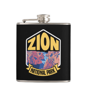 Zion Nationalpark Utah Retro Flachmann