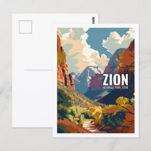 Zion-Nationalpark Utah USA Nationalpark Postkarte