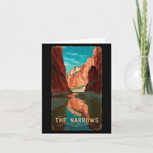 Zion Nationalpark Utah Vintage The Narrows Karte