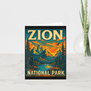 Zion Nationalpark Vintage-Reise Outdoor Karte