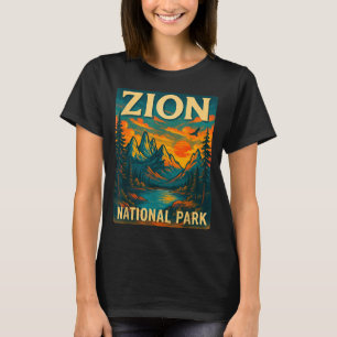Zion Nationalpark Vintage-Reise Outdoor T-Shirt