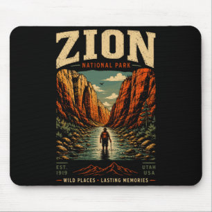 Zion Nationalpark vintage retro Canyon Outdoor Mousepad