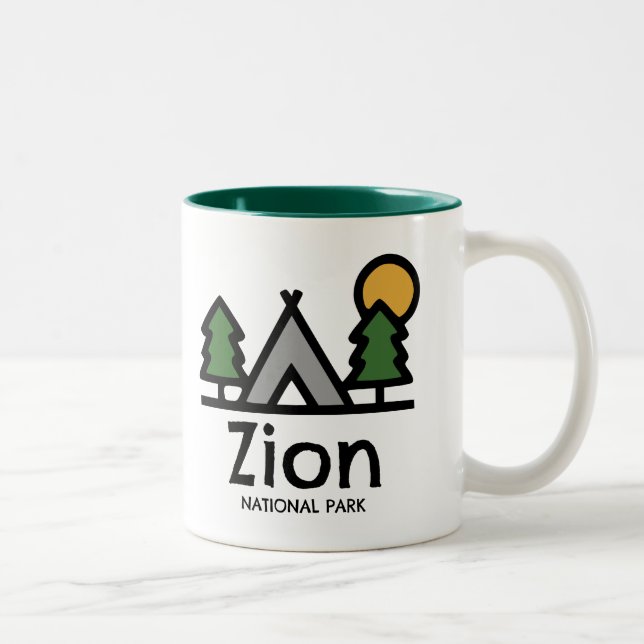 Zion-Nationalpark Zweifarbige Tasse (Rechts)