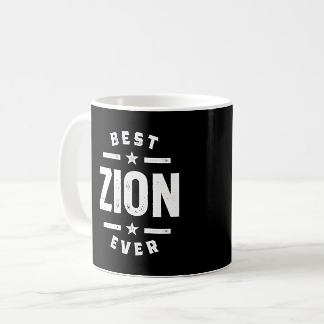 Zion Personalisiert Name Birthday Gift Kaffeetasse (Vorderseite Links)