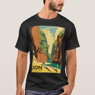Zion The Narrows Nationalpark Touristen Vintage Po T-Shirt