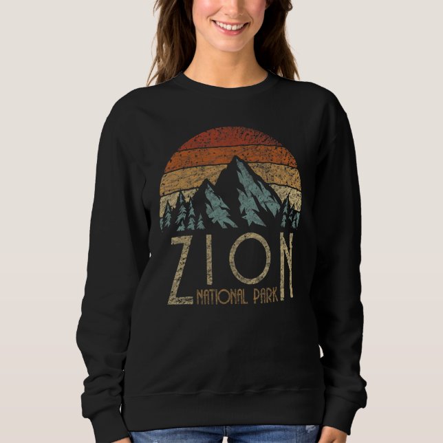 Zion Utah Beehive State National Parks Mighty 5 Re Sweatshirt (Vorderseite)