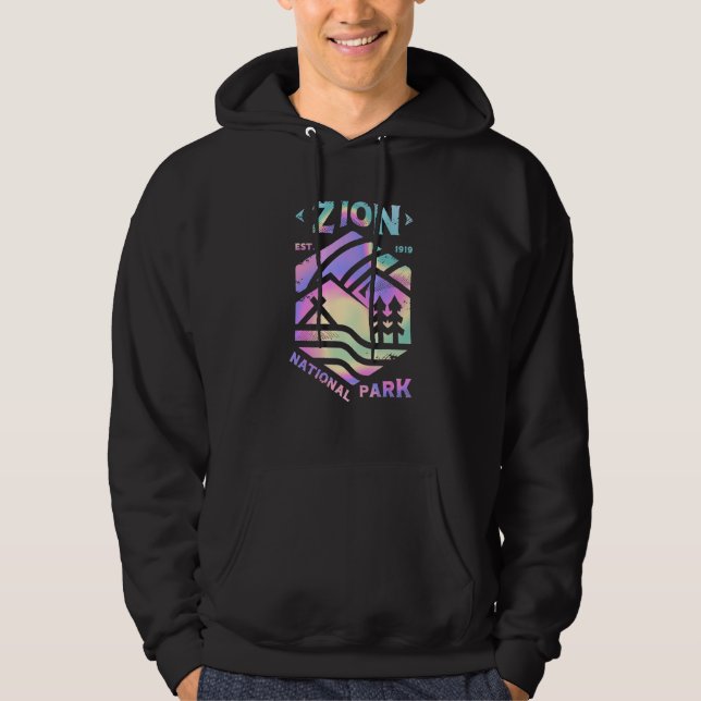 Zion Utah Beehive State National Parks Mighty 5 Te Hoodie (Vorderseite)