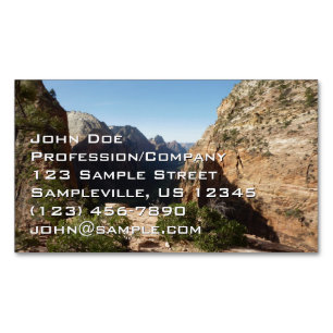 Zion vom Angels Landing Trail Zion National Park Magnetische Visitenkarte