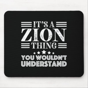Zion Vorname Persönlicher Geburtstag Vatertag Männ Mousepad