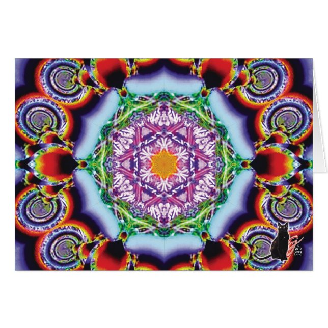Zionesque KC Kaleidoscope Grußkarte (Vorderseite (Horizontal))