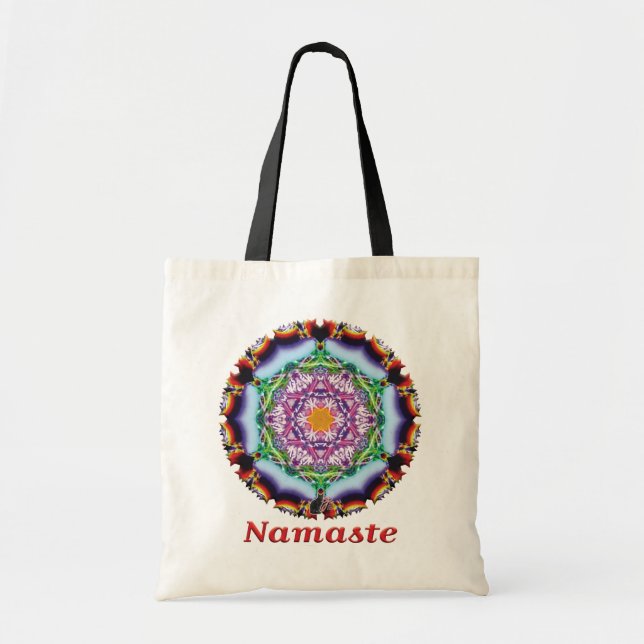 Zionesque Namaste Kaleidoskop Tragetasche (Vorne)