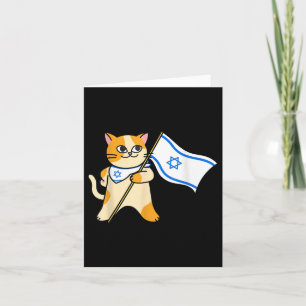 Zionistische Katze Israelische Flagge Pro-Israel j Karte
