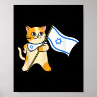Zionistische Katze Israelische Flagge Pro-Israel j