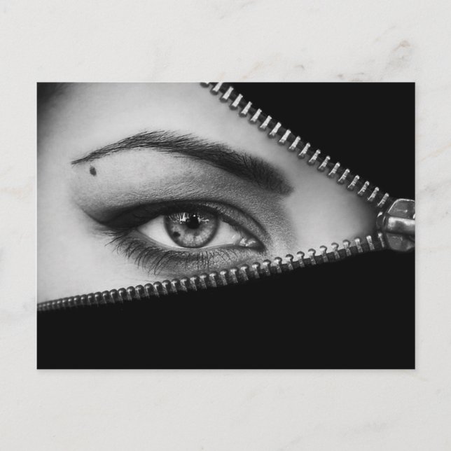 Zip-Auge Postkarte (Vorderseite)