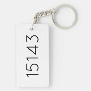 Zip-Code Neuer Zuhause Realtor-Geschenk Minimalist Schlüsselanhänger