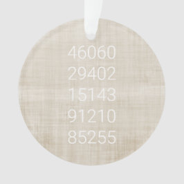 Zip-Code-Verlauf Familienbewegende Zuhause Spaß Ornament