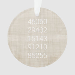 ZIP-CODES Moving History New Zuhause Beige White N Ornament
