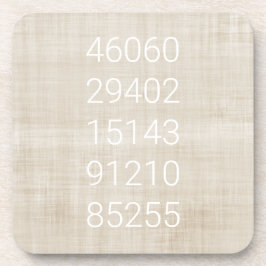 Zip-Codeverlauf Neue Zuhause Personalisiert Beige  Getränkeuntersetzer