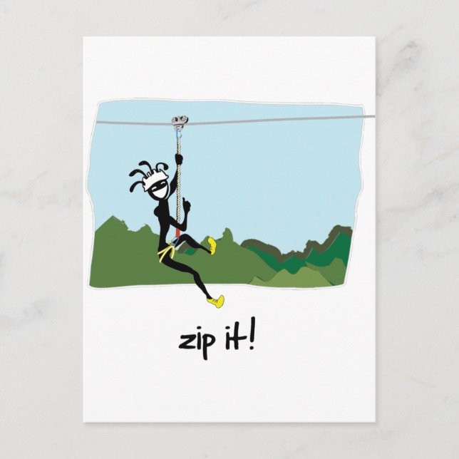 "Zip es!" Postkarte (Vorderseite)