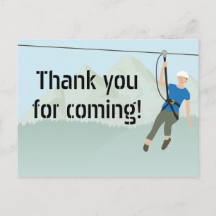 Zip Line Lining Geburtstag Vielen Dank Postkarte