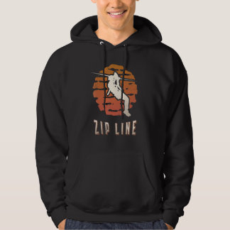 Zip Line Vintage Retro Classic Sunset Sport Hoodie